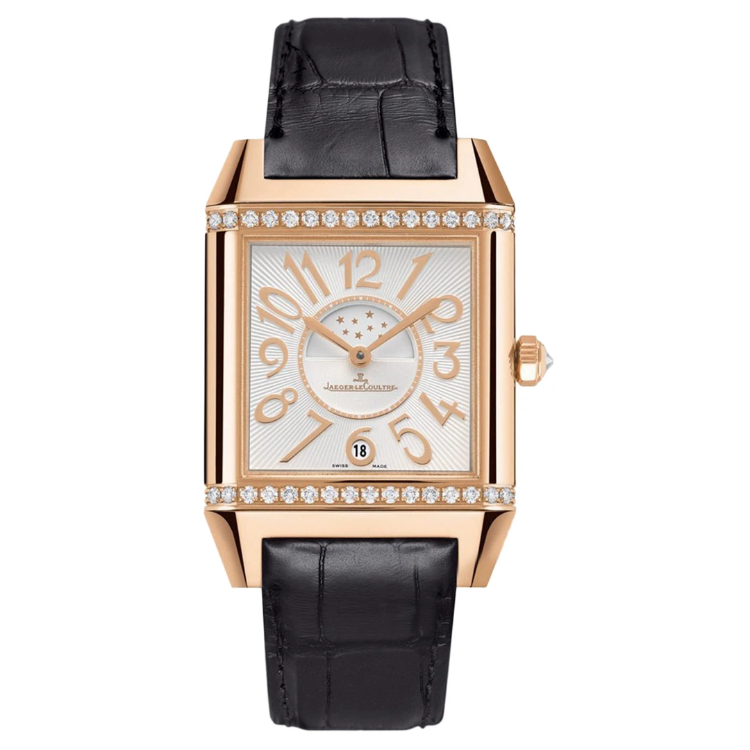 99新 Jaeger-LeCoultre/积家 翻转系列7052420原钻腕表/WHT030580