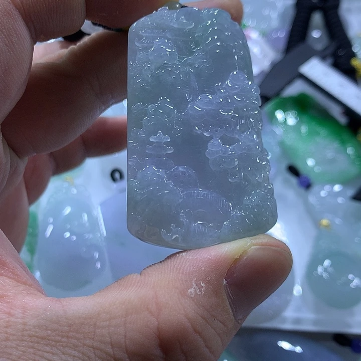 翡翠未镶嵌颈饰天然翡翠A货吊坠