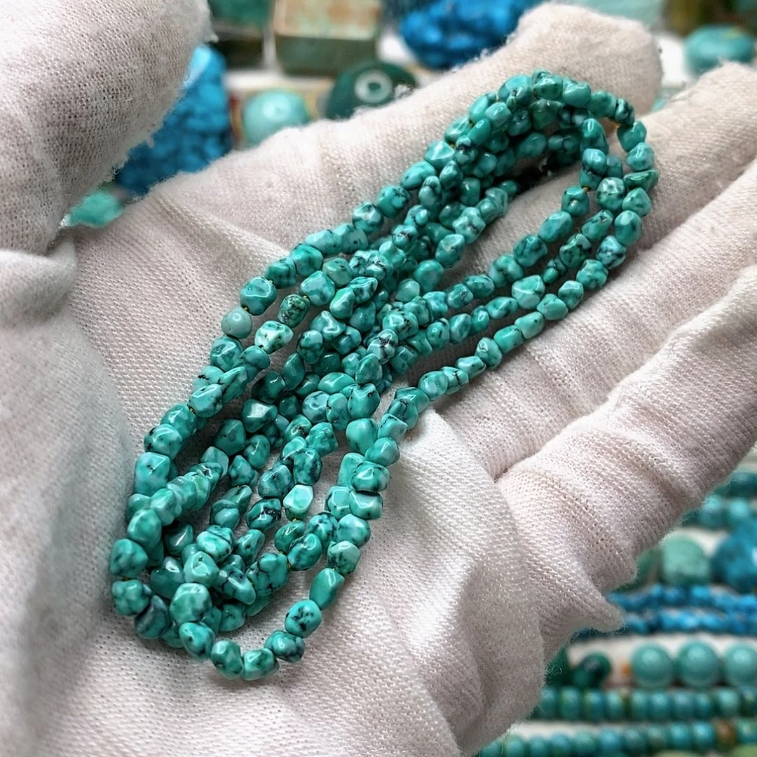 绿松石未镶嵌天然原矿 地大质检3.6mm