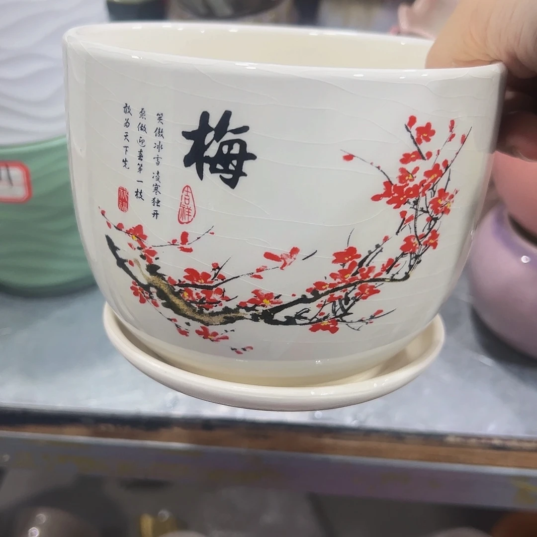 外贸尾单陶瓷花盆凑单10米包邮