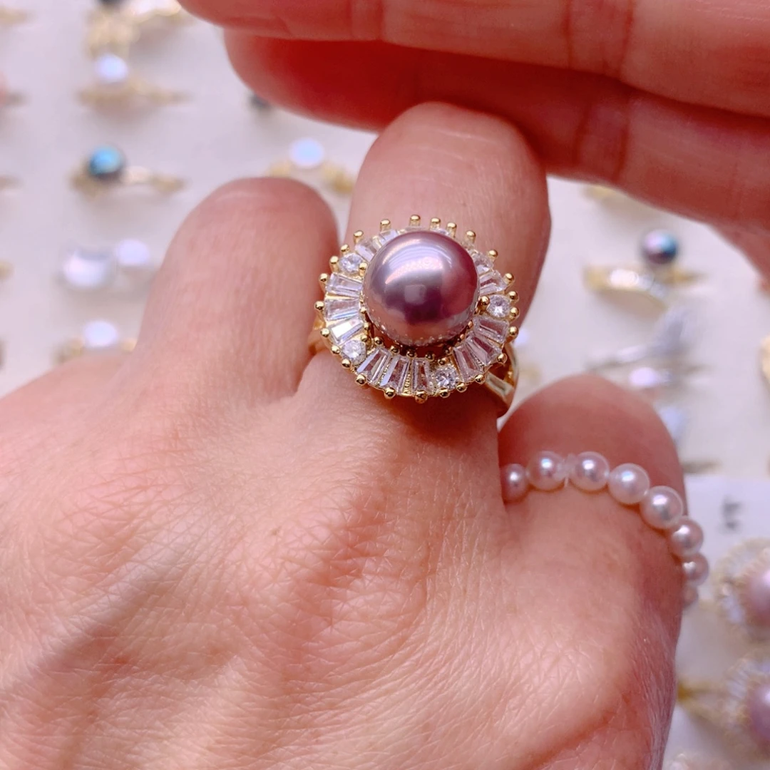 淡水珍珠耳饰合金