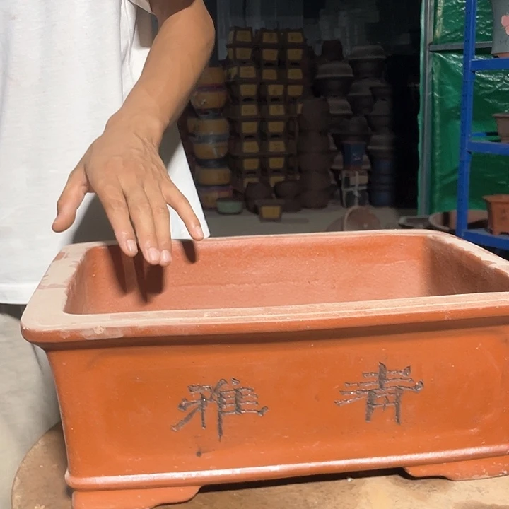 新品42红色马槽花盆