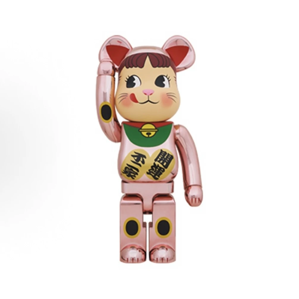 积木熊Bearbrick 不二家招财猫桃金开运 双盒拆检 1000%尺寸70cm