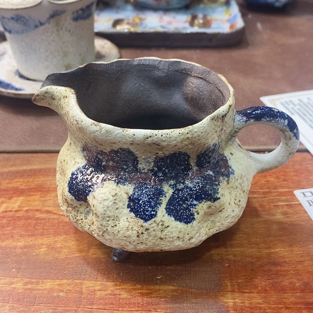 粗陶志野柴烧茶器