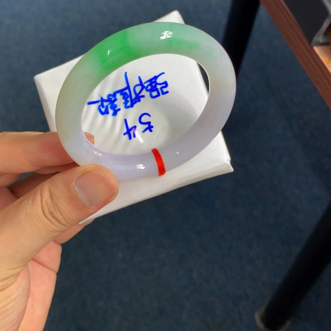 未镶嵌手镯（圆镯）翡翠翡翠手镯有种有冰感的三彩强推款