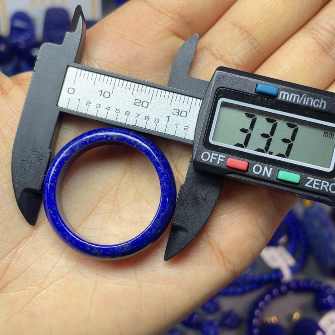 青金石未镶嵌25mm内径指环