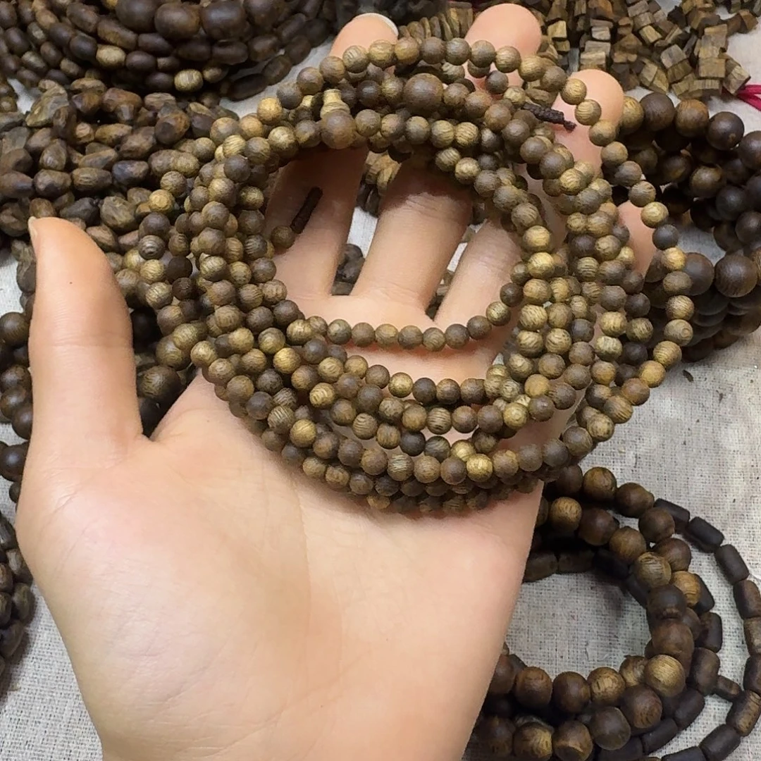 沉香碎屑沉香99分沉0.5圆珠多圈8克加