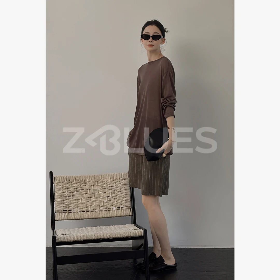 Z.blues【空调衫】体感轻盈莱赛尔三醋酯长袖T恤YZHLFS0018