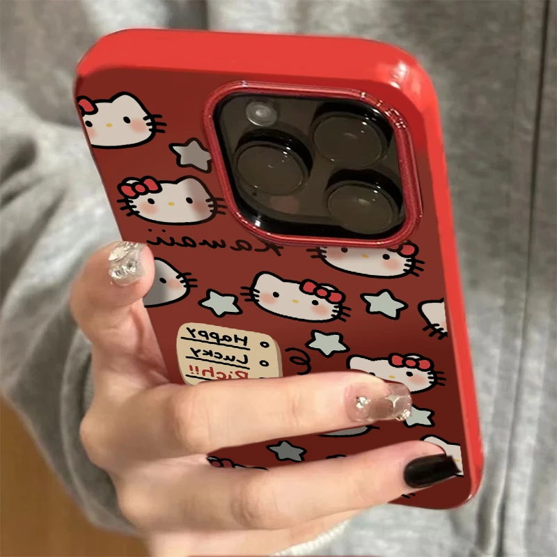 KEWU新年幸运凯蒂猫适用iPhone16/15promax手机壳苹果14果冻壳13