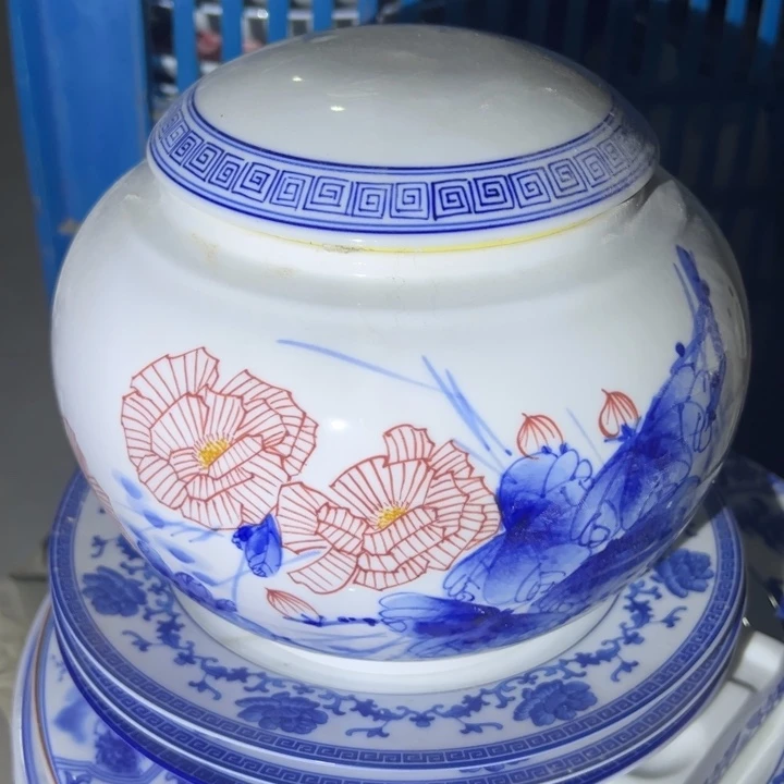 手绘微瑕陶瓷一个
