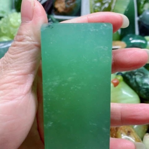 蛇纹石玉未镶嵌手把件