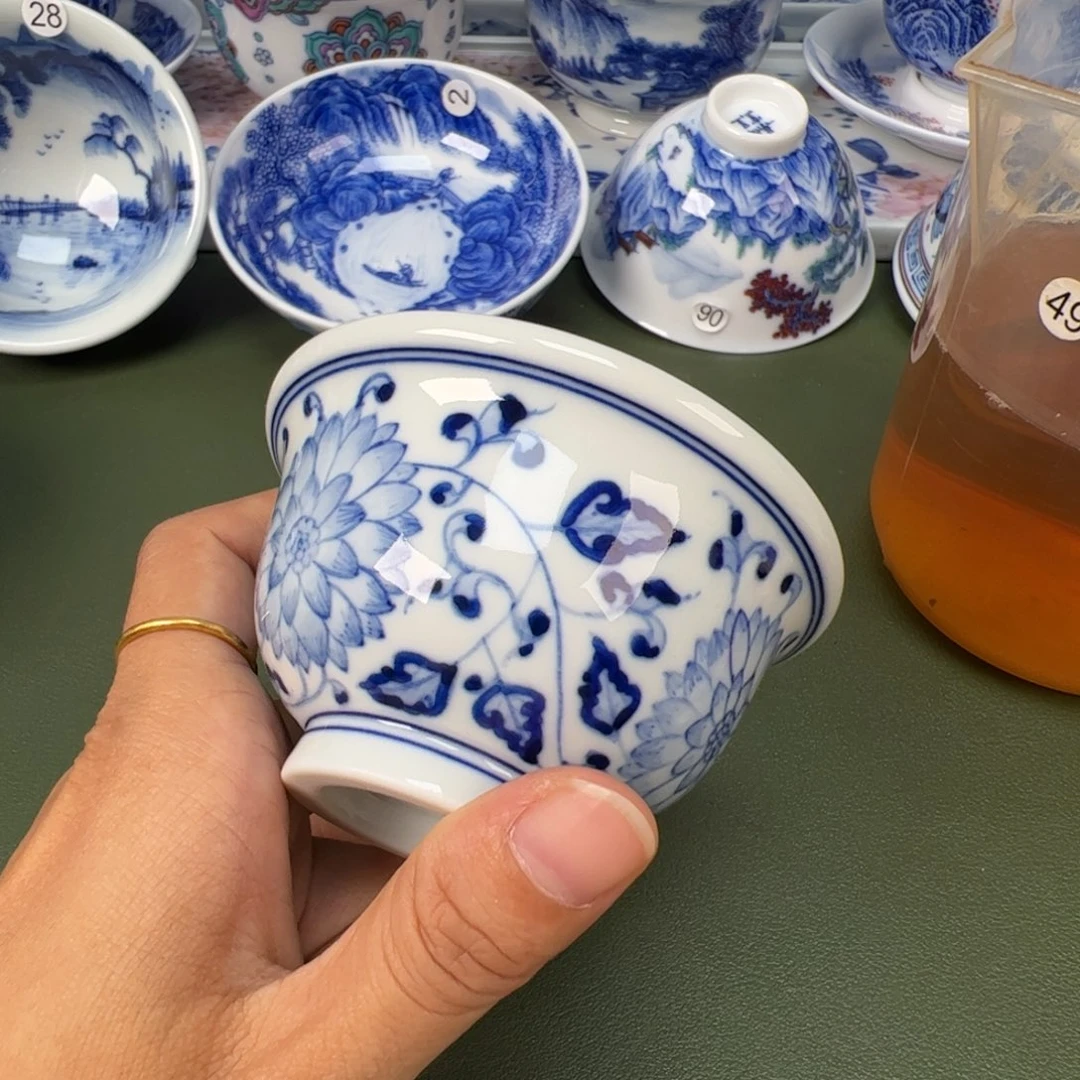 景德镇纯手工纯手绘茶具木木37