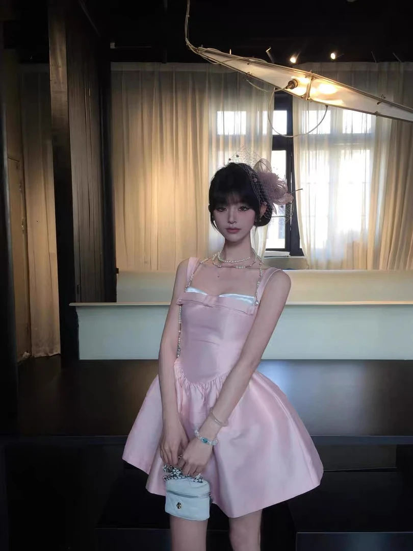 2025夏季辣妹千金甜美名媛高级小众显瘦纯欲气质连衣裙套装