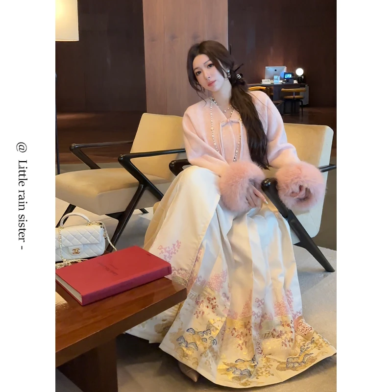 小雨姐姐新款【粉钻玫瑰】设计感可拆卸毛圈袖口短款呢料短外套