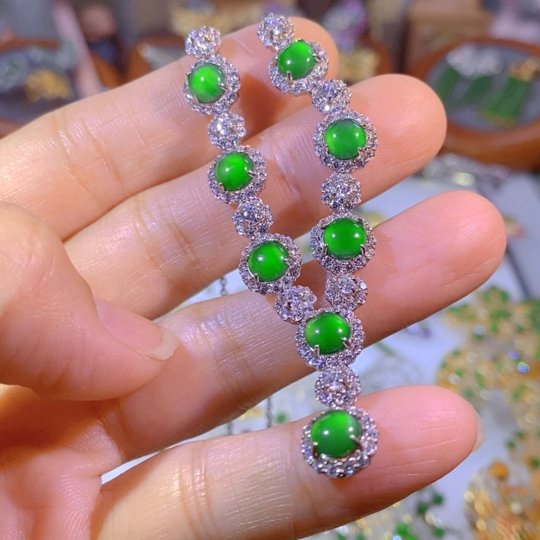 银S925镶嵌把件翡翠