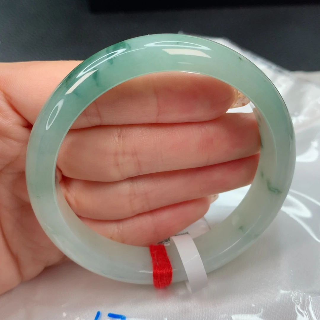 翡翠手镯未镶嵌57-58 湖水绿