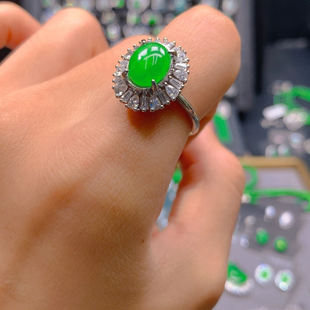 翡翠未镶嵌耳饰天然翡翠