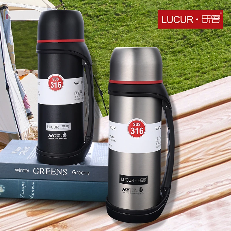 乐客 9020 1200毫升防溢好中国风流行保温壶家用旅游水杯