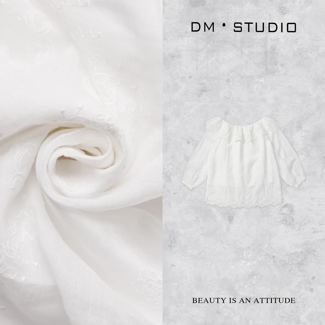 DEDM•STUDIO/法式精致感宫廷风钩花蕾丝显瘦上衣（2503CS/20388C）