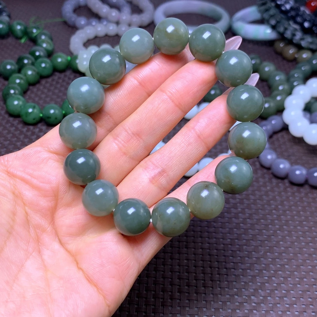 和田玉未镶嵌手串卡15