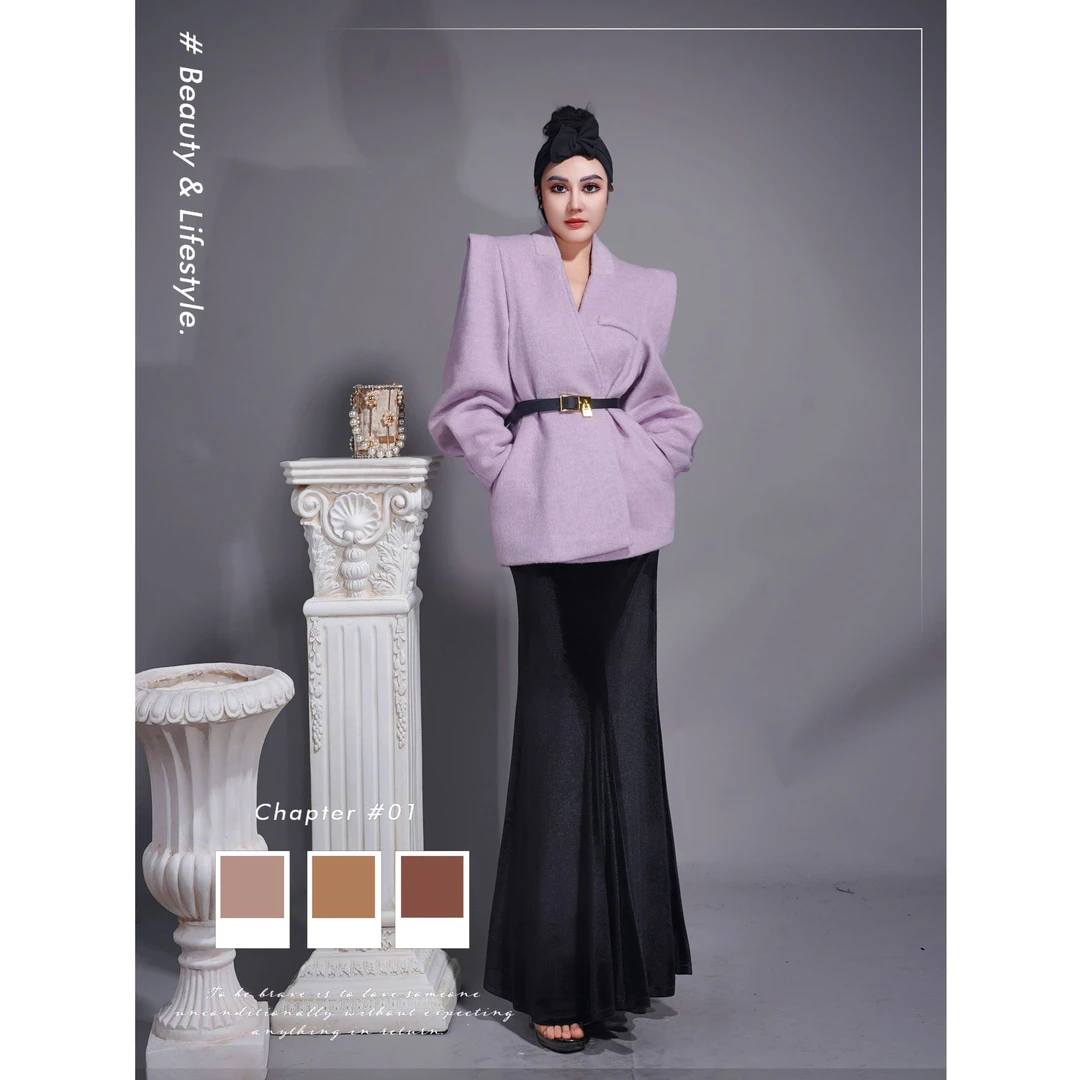 【星姐推荐】星原创高级定制「夜来香」设计师秋冬气质时尚洋气外套