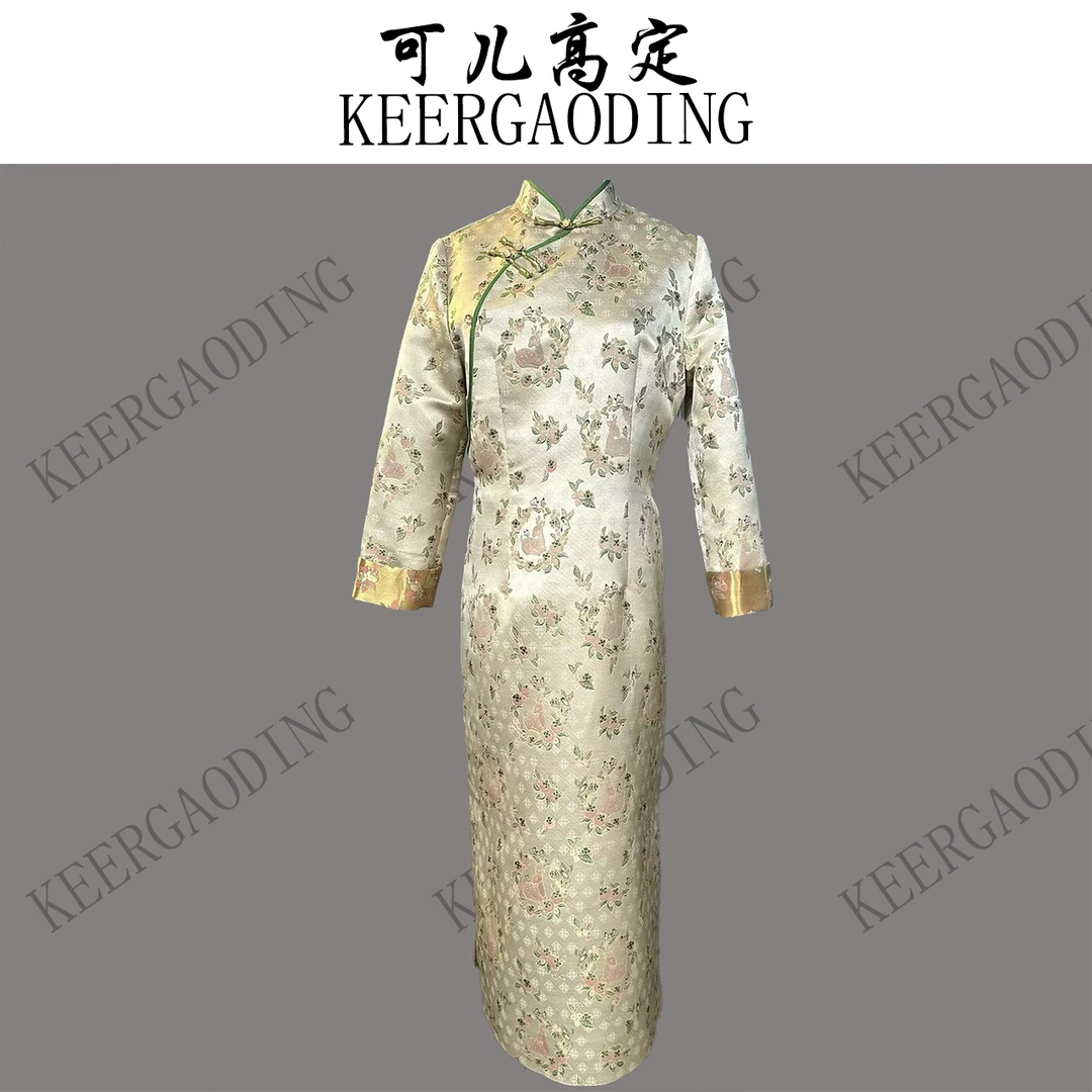 【可儿•高定】芳香非遗宋锦高端自带玫瑰花香旗袍KD-53200056