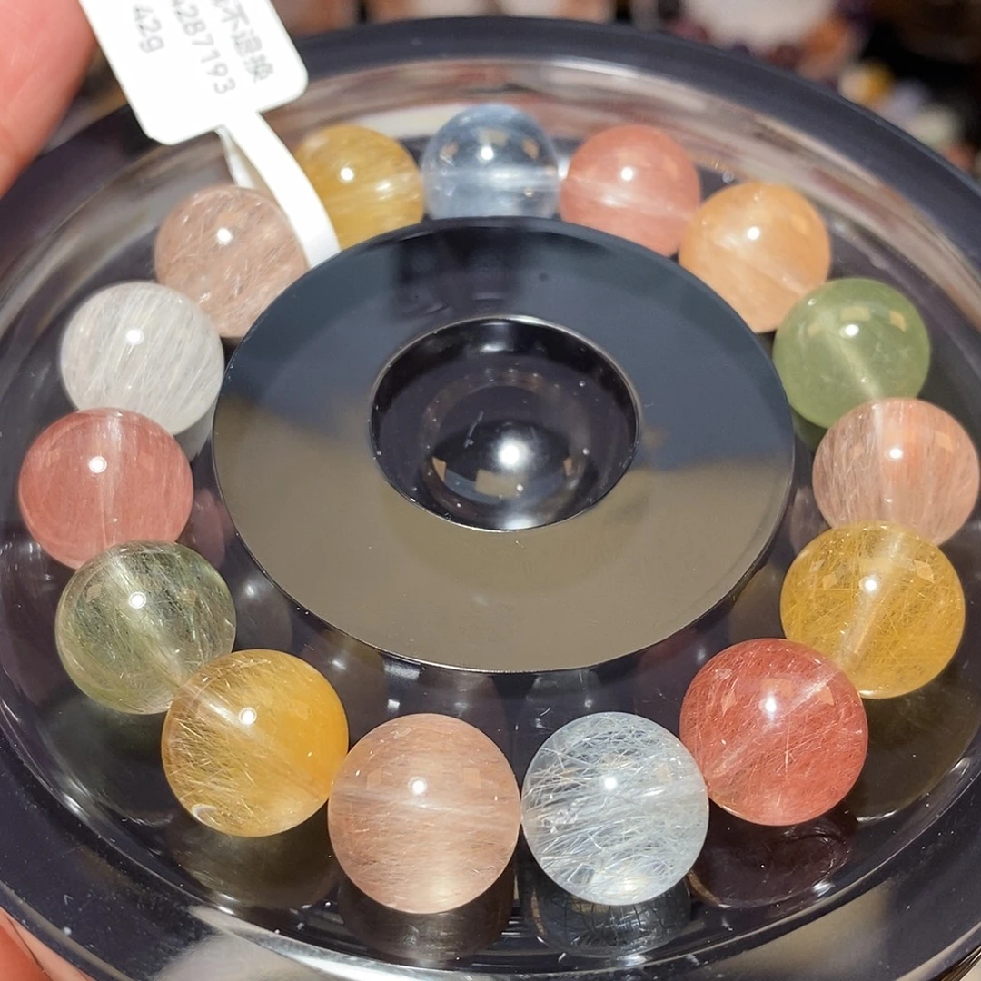 水晶未镶嵌手链F彩兔毛12.5