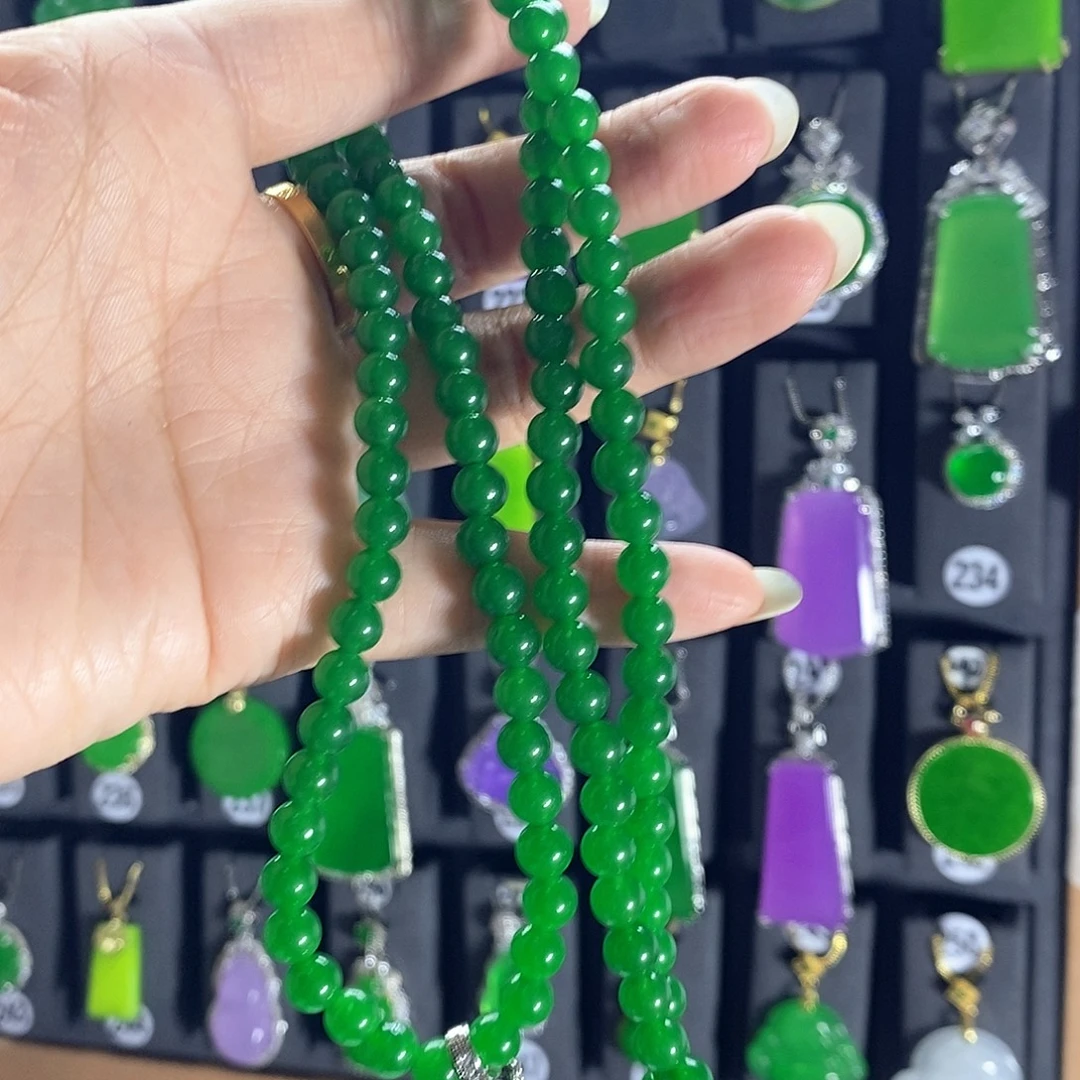 翡翠银S925镶嵌耳饰03银色