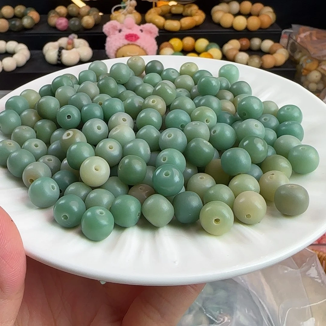 菩提根/象牙果手串卡10青提奶绿桶500颗