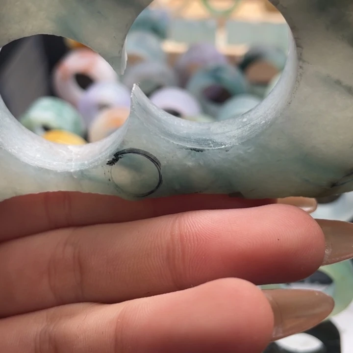 定制翡翠未镶嵌左*鱼戒指