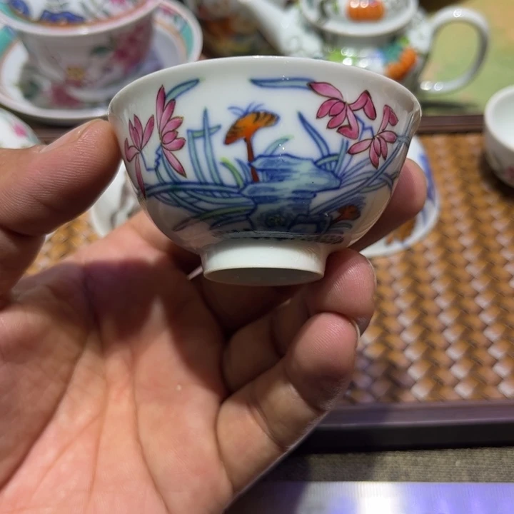 纯手绘精品盖碗杯