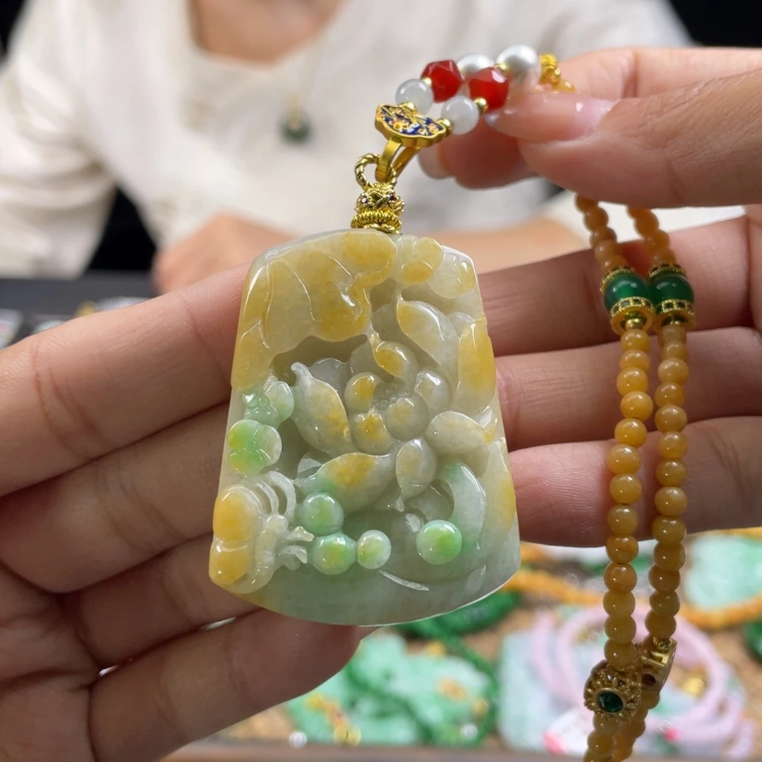 颈饰未镶嵌翡翠代编织