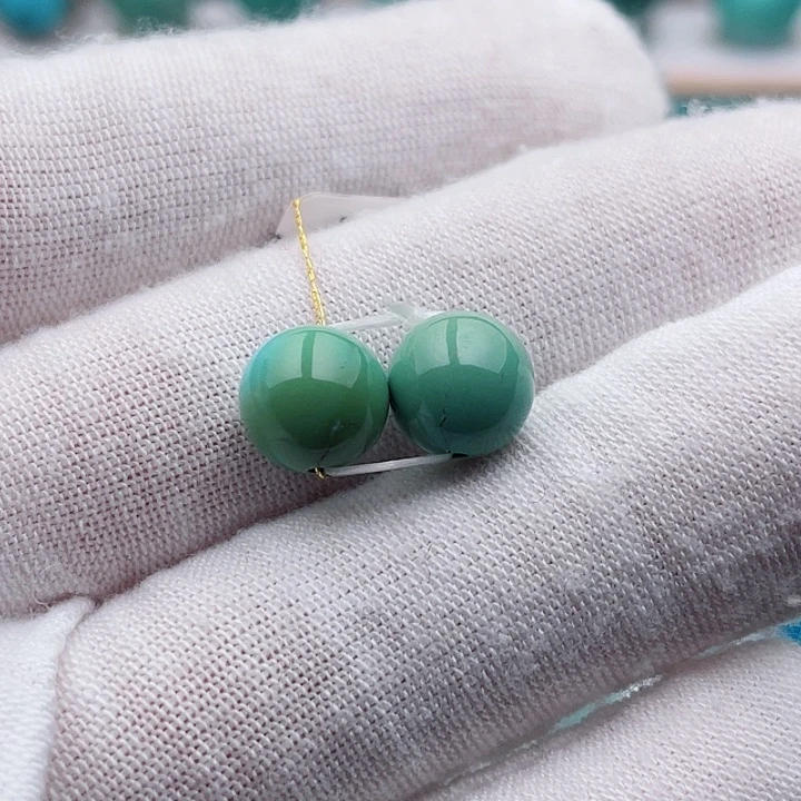 未镶嵌绿松石珠宝奇石8.6mm