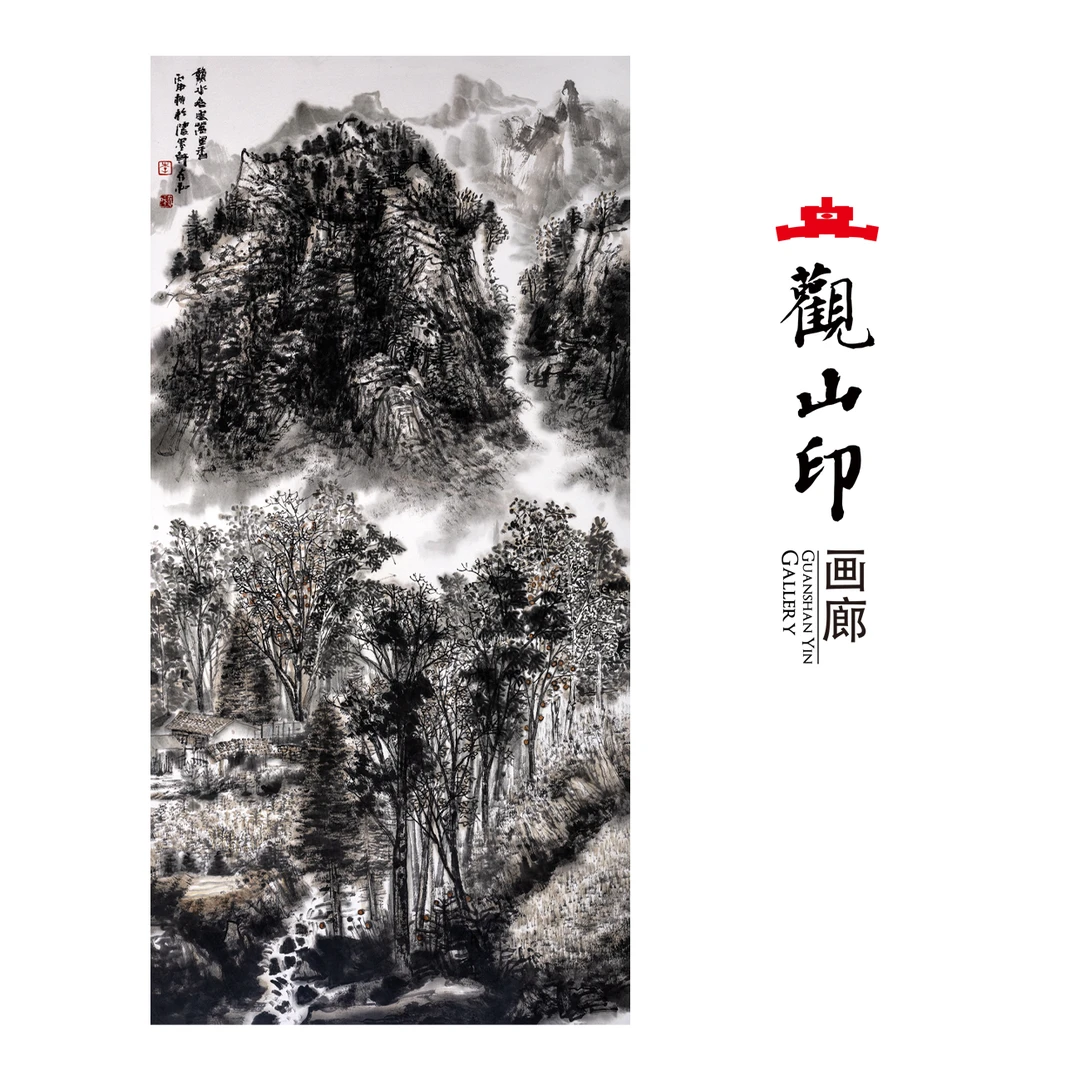 李春和-原创手绘国画4尺中式古风玄关走廊办公室茶室1601