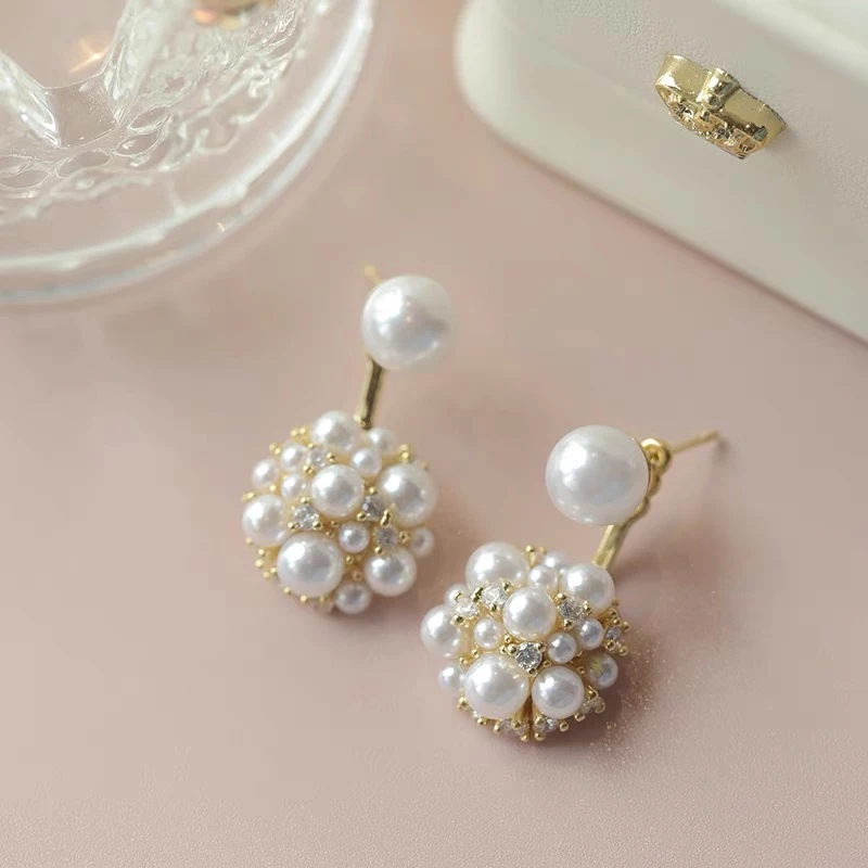 铜合金耳饰 一款两戴气质耳钉轻奢百搭1623