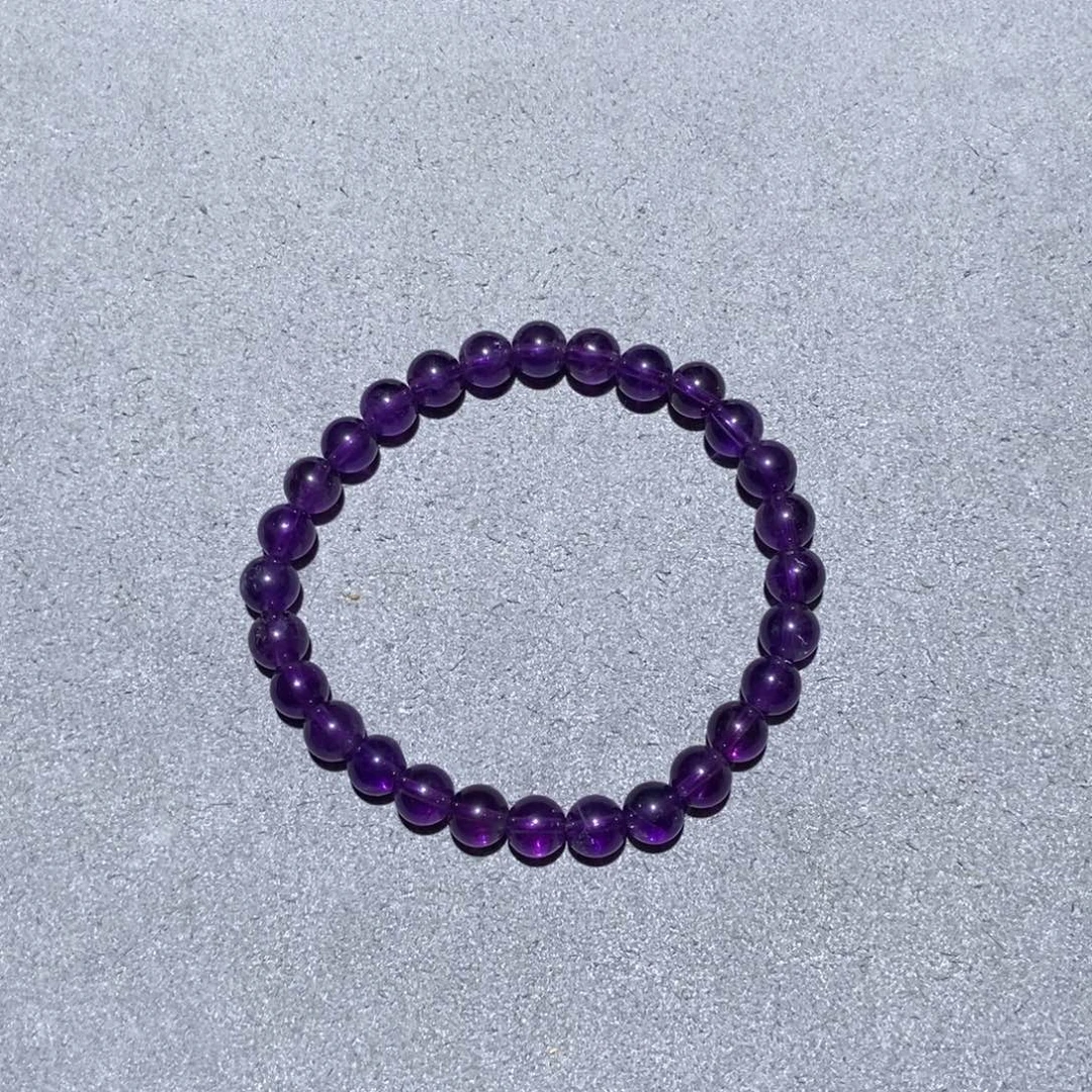 手链未镶嵌水晶紫水晶7m