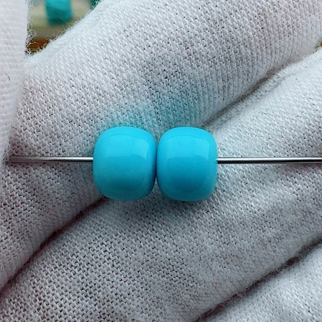 绿松石老型对珠7.4未镶嵌