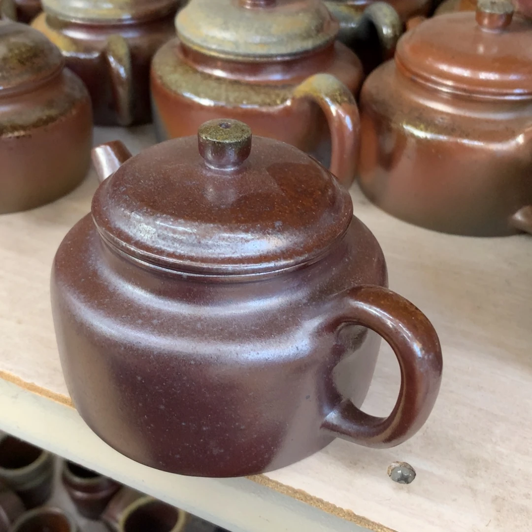 茶壶紫砂纯自然柴烧