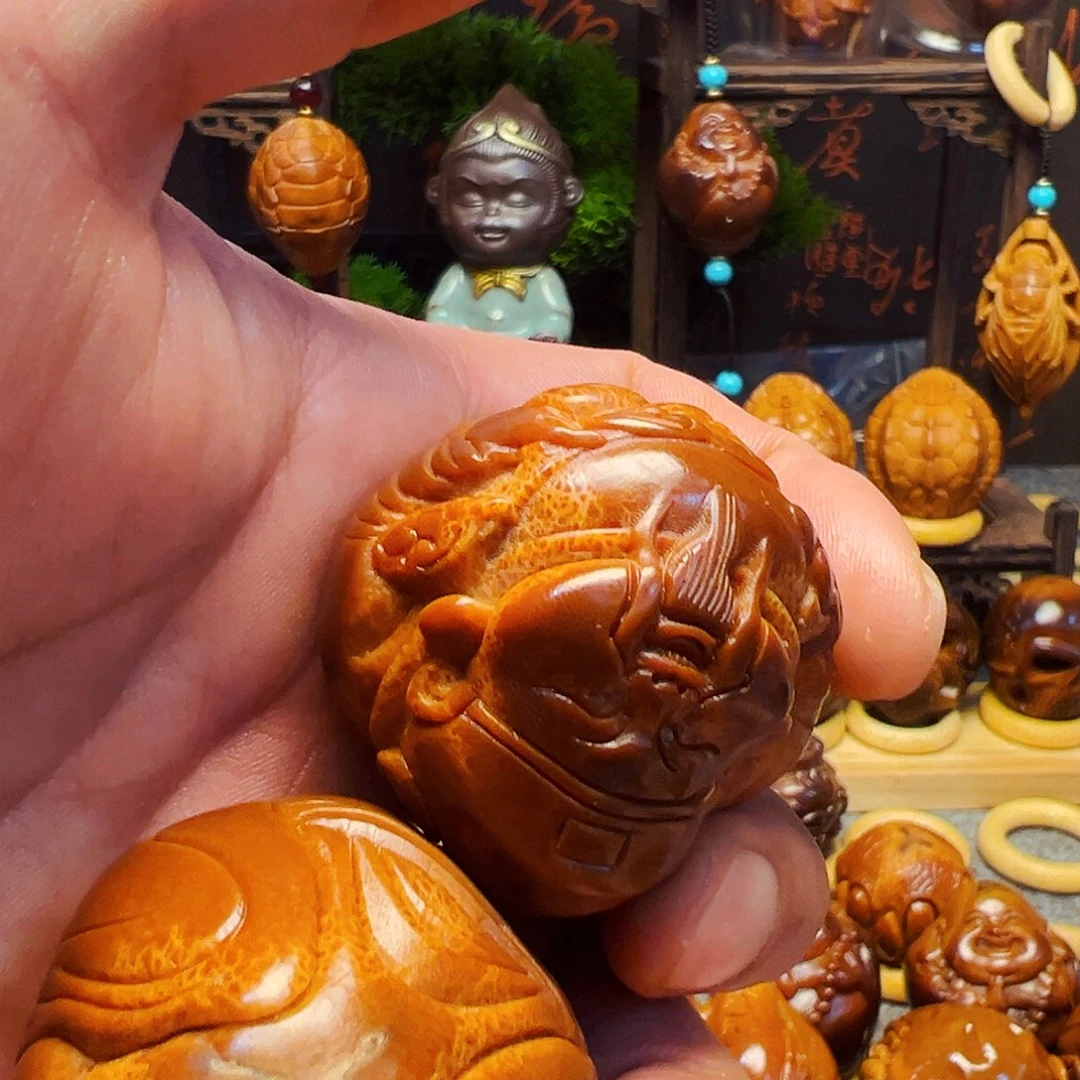 橄榄核手串/手链一*松财神一对