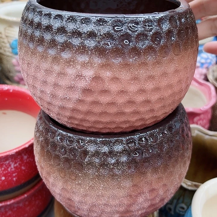 多肉绿植陶瓷花盆9.9包邮，有孔