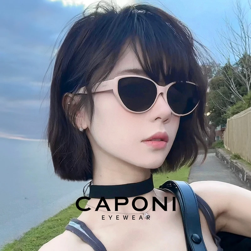 CAPONI俏皮粉猫框墨镜女高级感2026新款偏光防晒防紫外线太阳眼镜