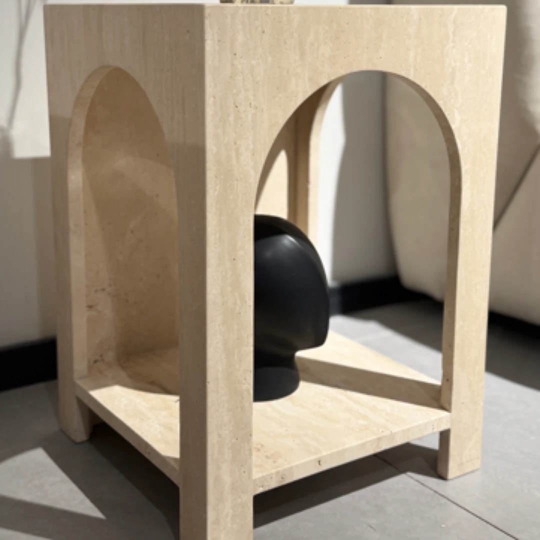 ROYIIS/路也原创洞石边几床边柜