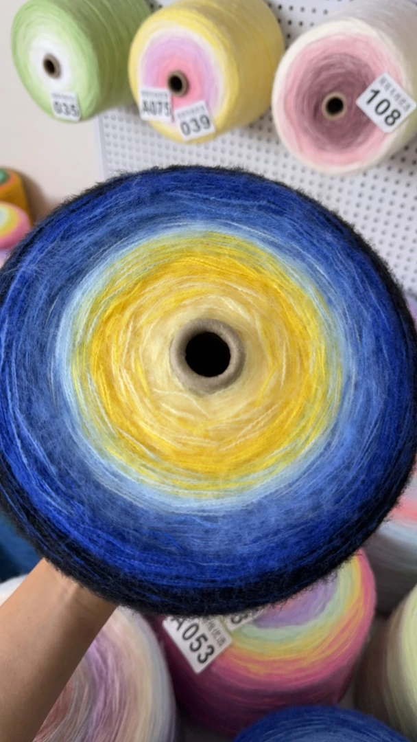 柔软亲肤蛋糕线手工DIY毛线可编织七星毯衣服披肩