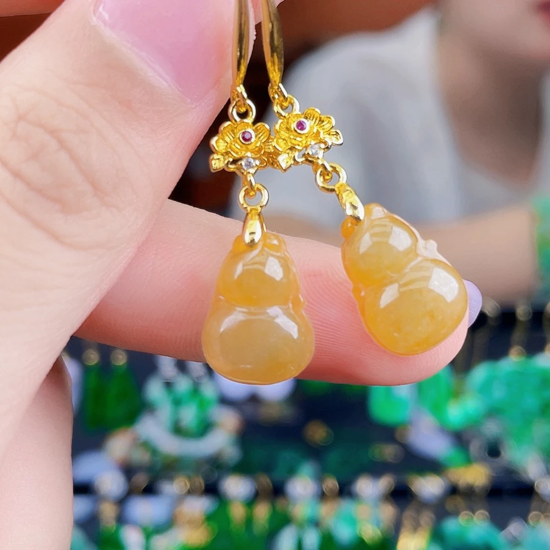 翡翠未镶嵌耳饰饰品