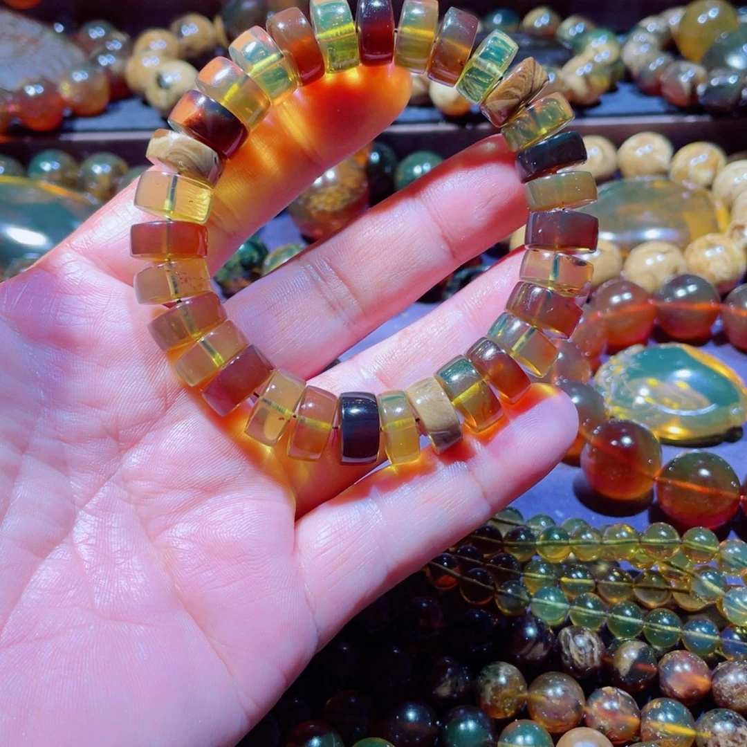 琥珀未镶嵌手链天然