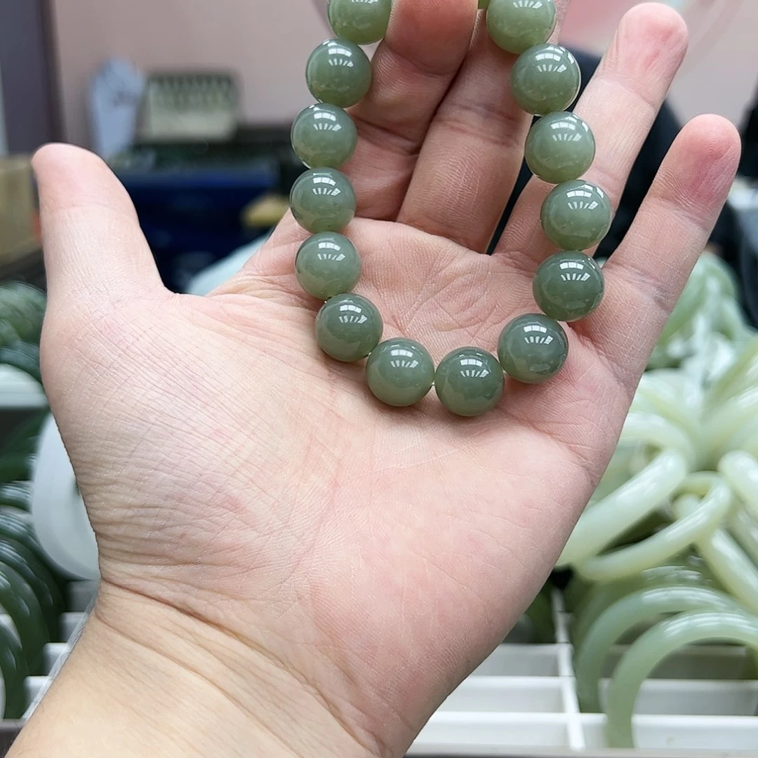 和田玉手串未镶嵌14