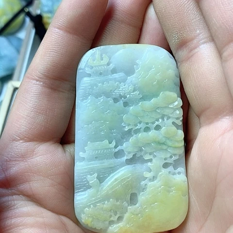 翡翠颈饰未镶嵌天然缅甸翡翠a货