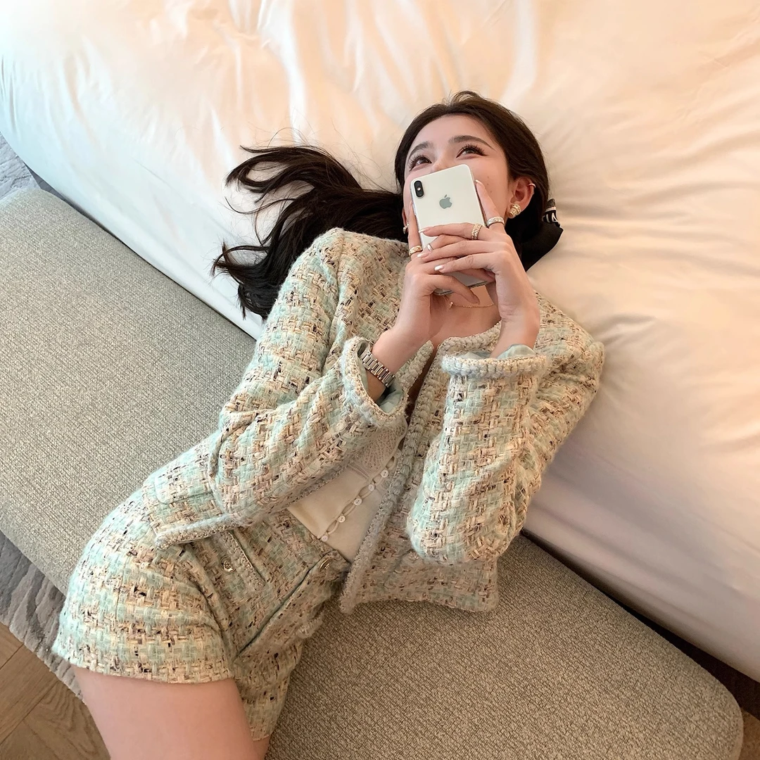 【LILYLIKES】秋日的清新和千金感 富家女通勤羊毛混纺编织小香套装