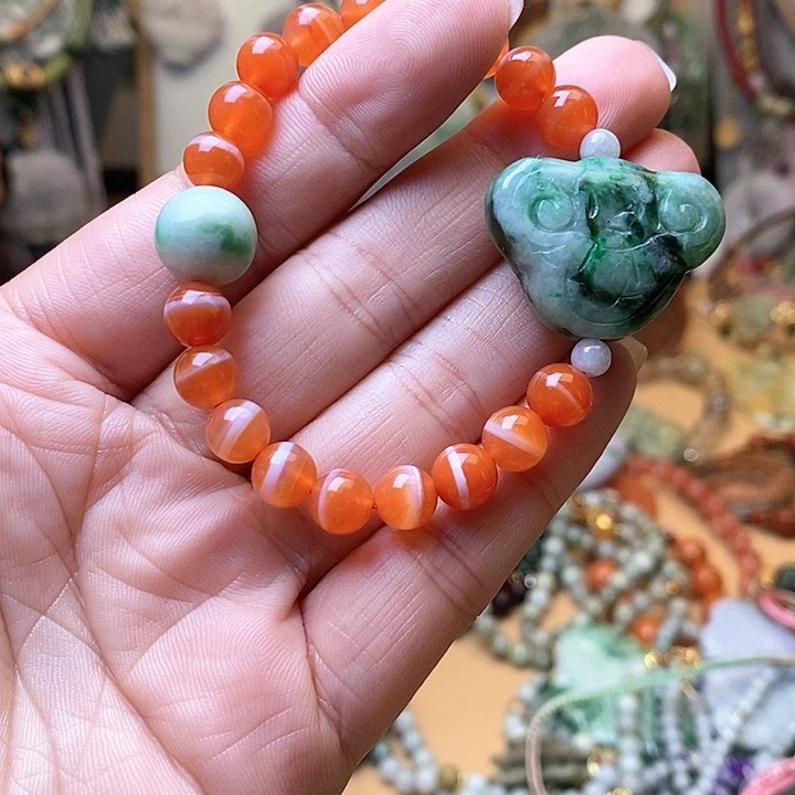 翡翠手链未镶嵌手链9