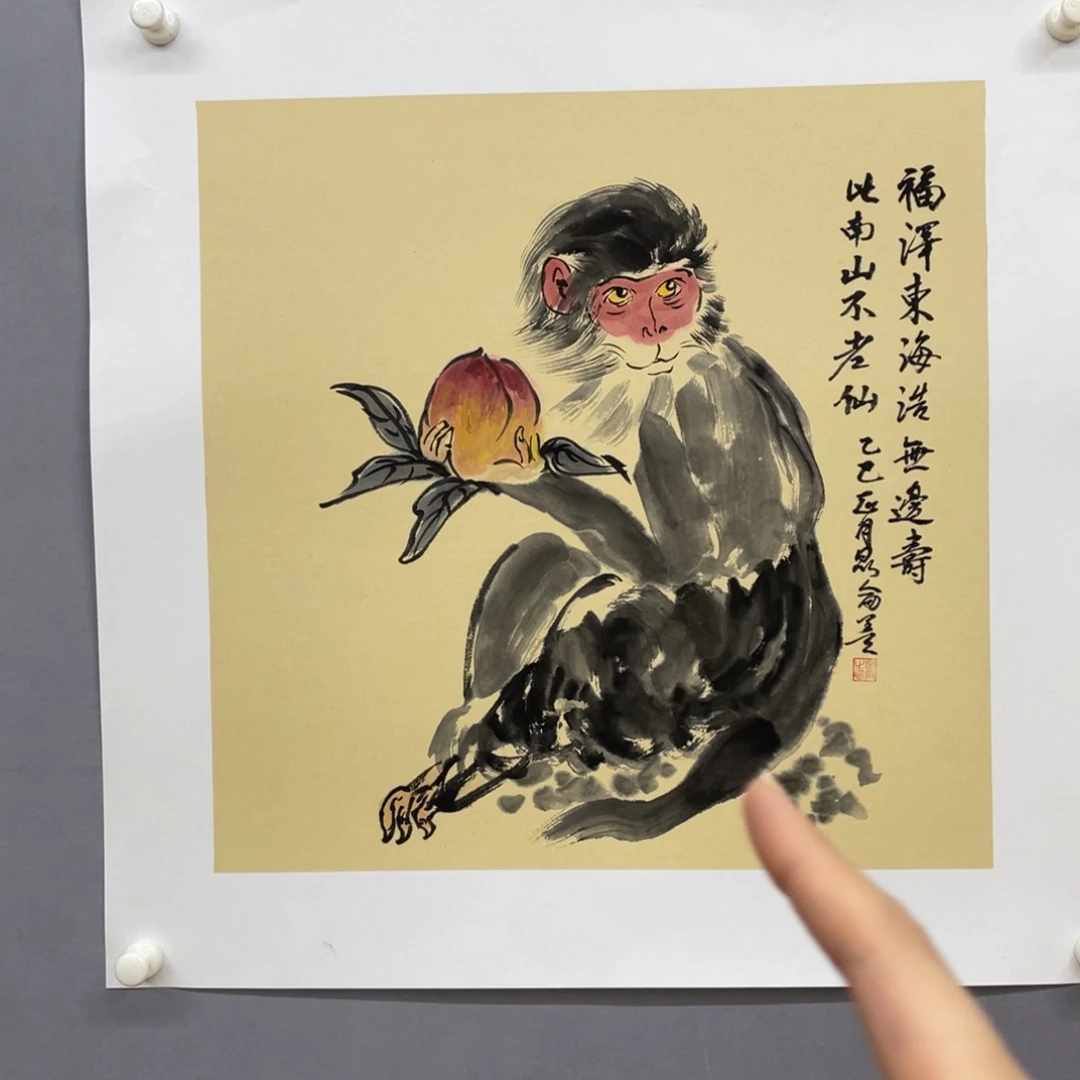 国画艺术家真人手绘